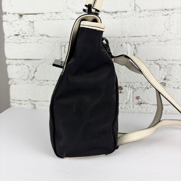 Zac Posen White Leather Black Nylon Backpack Purse main image 5